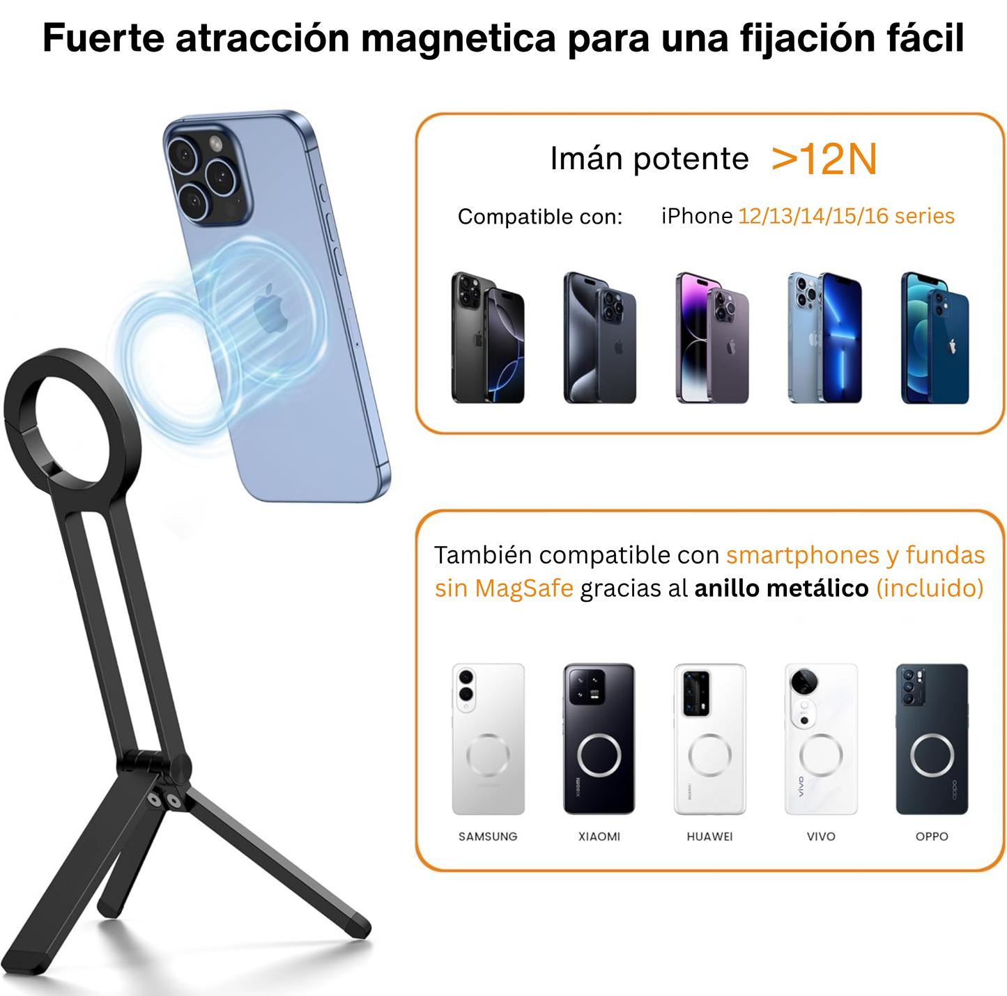 Trípode magnético de bolsillo